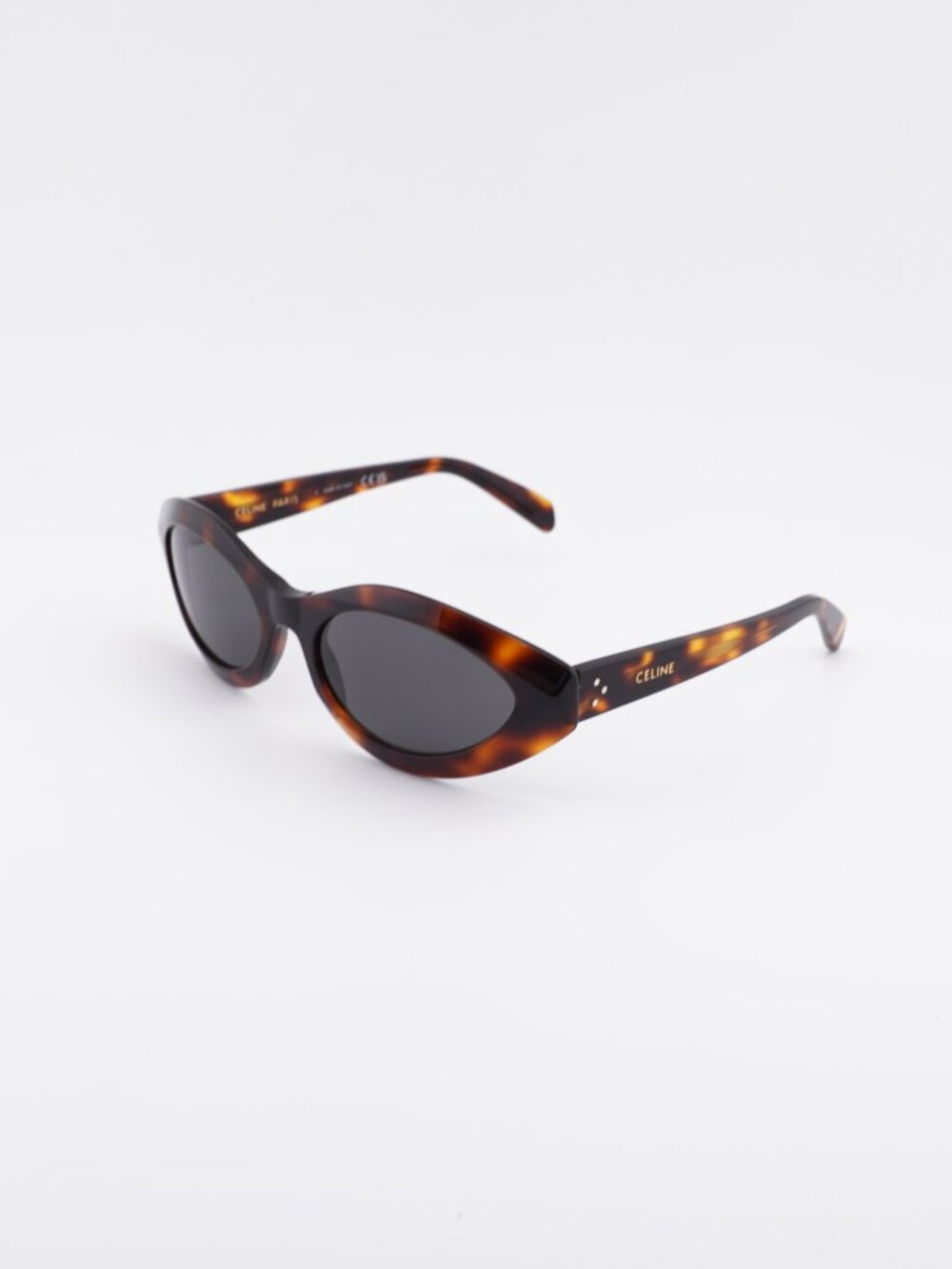Celine CL40311I 53A Sunglasses Havana Cat Eye Frame, Grey Lenses